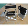 Chaise de bureau pliante en toile en aluminium avec table d&#39;appoint et sacs